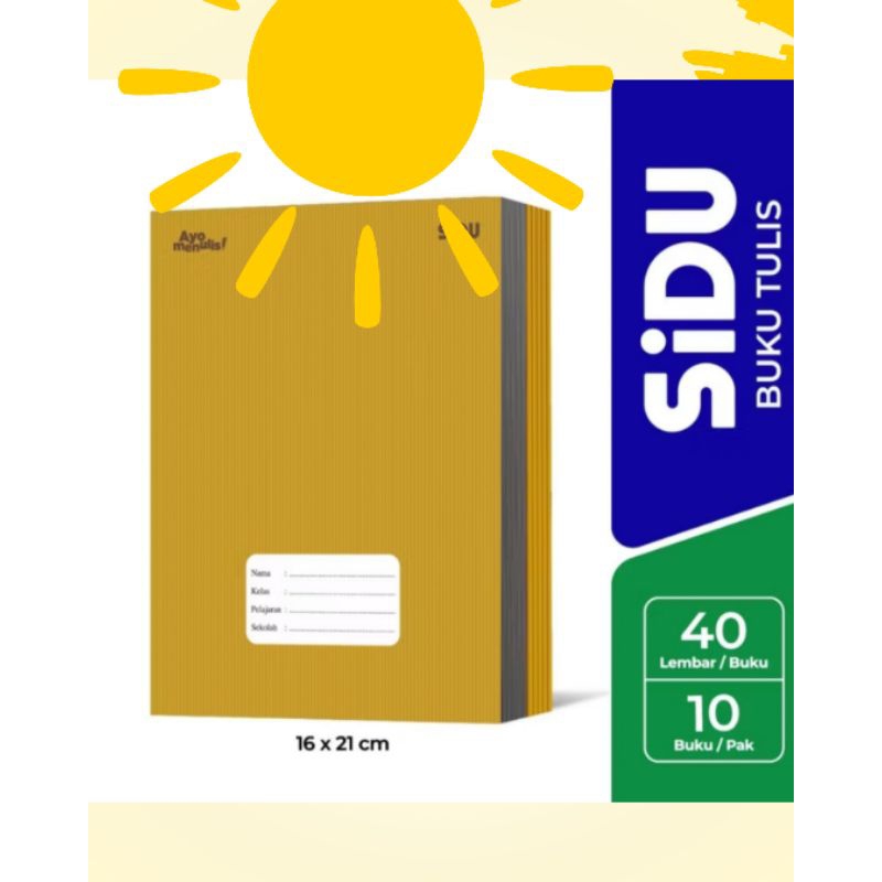 

Buku Tulis Sidu (1 Pak isi 10)