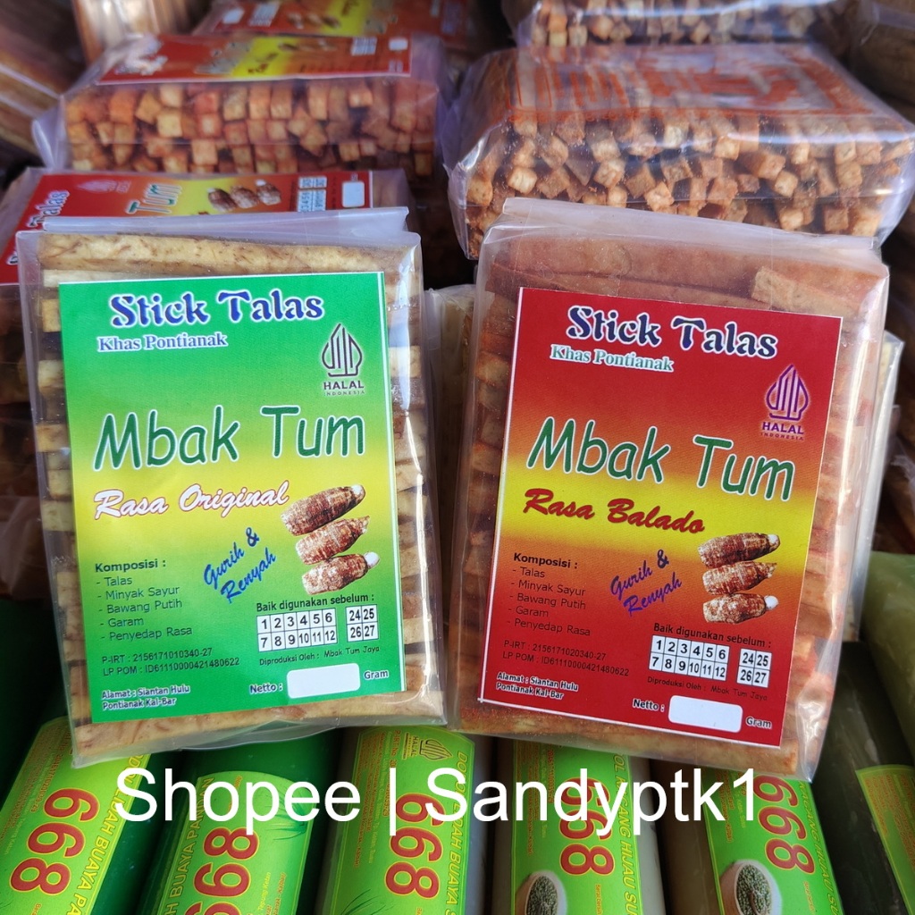 

Snack Talas Stick Keladi MIE MBAK TUM KECIL Khas Pontianak Enak dan HALAL