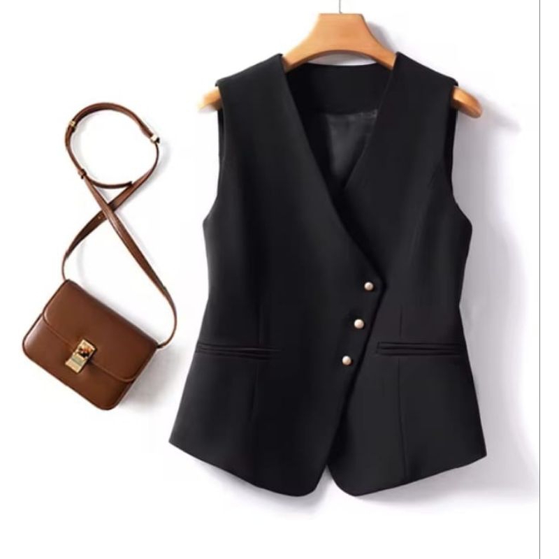 ROMPI VEST WANITA KANCING TIGA