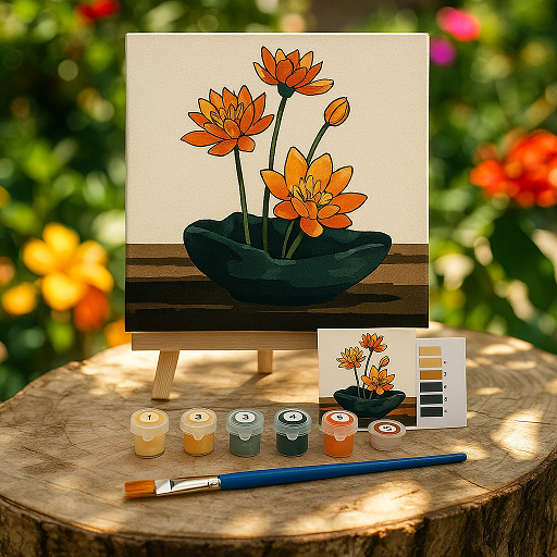 

SFO - DIY Paint By Numbers Kit 1 Set - Water Lily AC