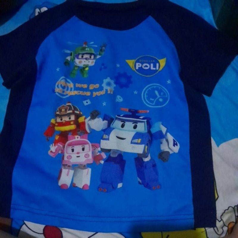 jersey anak 2-4 th karakter robocar poli preloved