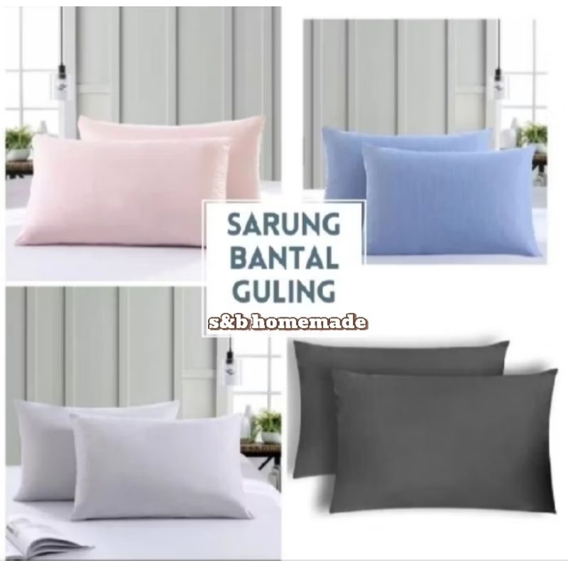 SARUNG BANTAL DAN GULING POLOS - SARUNG BANTAL POLOS - SARUNG GULING POLOS -  SARUNG BANTAL 45X65cm
