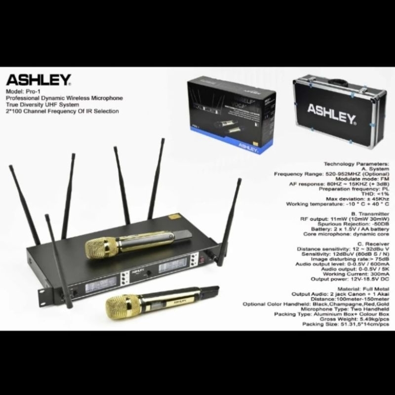 ASHLEY PRO-1 | Professional microphone | Microphone wireless | Microphone Wireless digital