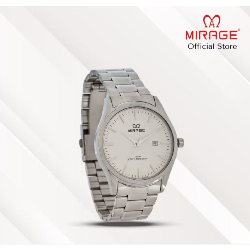 JAM TANGAN MIRAGE PUTIH PRIA ORIGINAL 0417