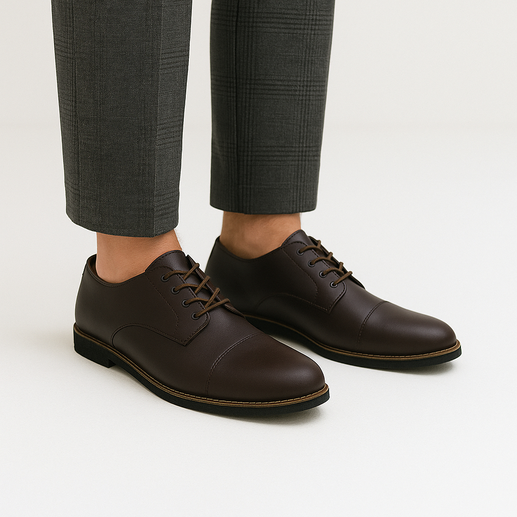 BIG SIZE 44-45-46-47-48 Sepatu Pria Oxford Brown Formal Casual Pantofel Kulit