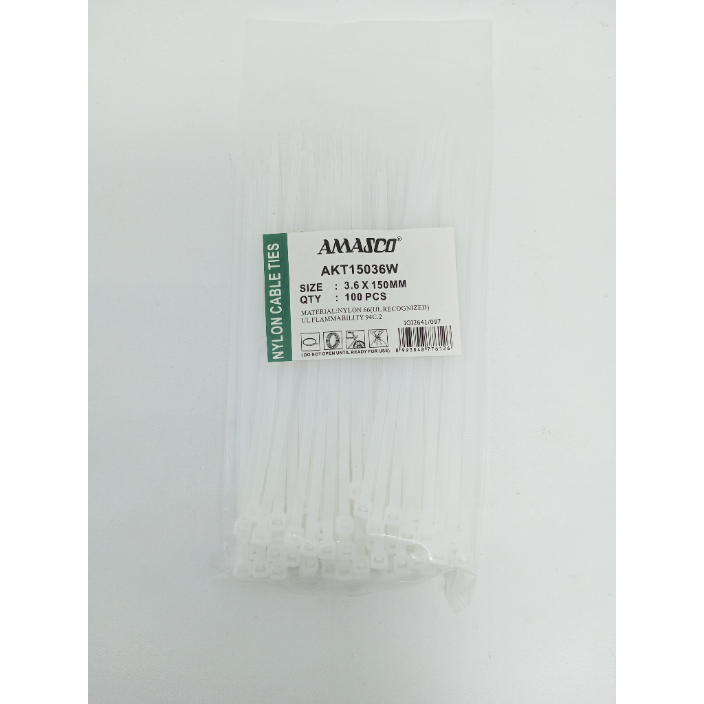 

Kabel Ties / Cable Tie 3,6x150mm 6" - Putih