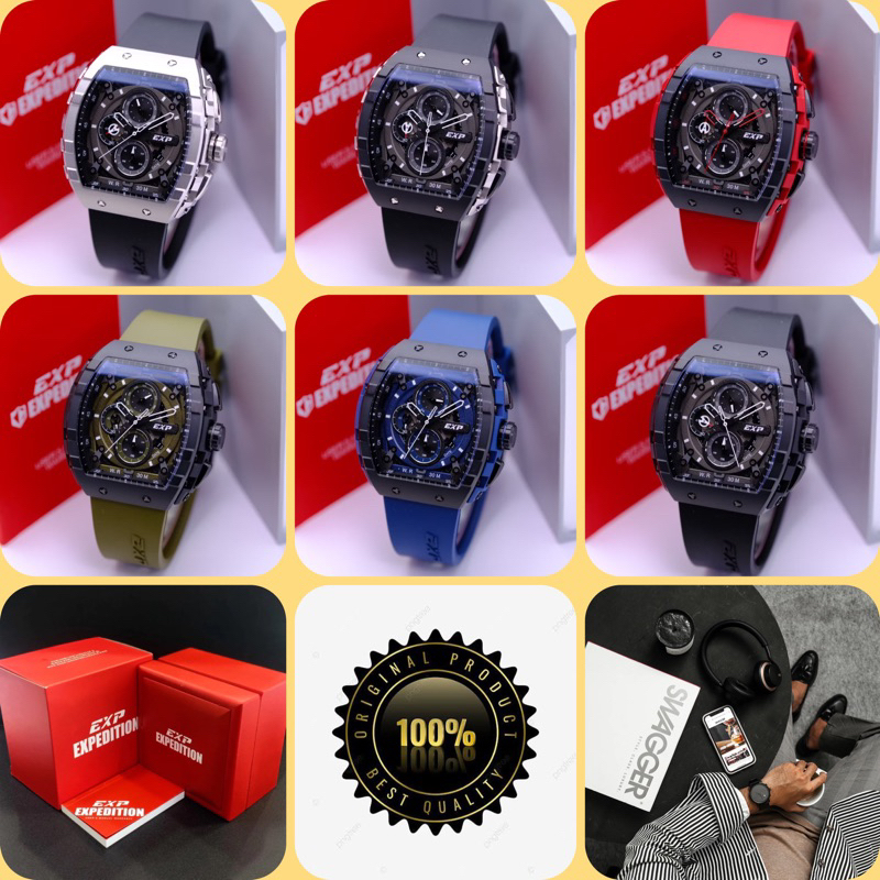 RB Jam Tangan Pria Expedition E 6782 M / E6782 / 6782 Original Chronograph Garansi Resmi 1 Tahun