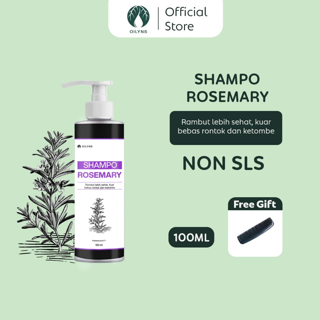 Oilyns - Shampo Rosemary 100ml - Shampoo NON SLS Natural