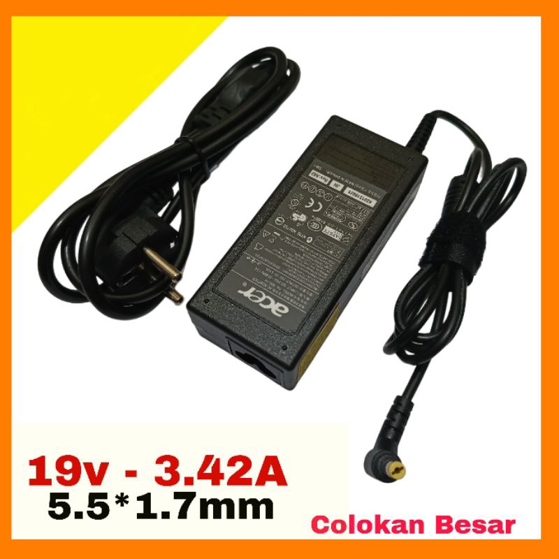 ACER - Charger Laptop ACER 19V 3.42A/Casan Laptop Acer/Adaptop Laptop Acer  free kabel power