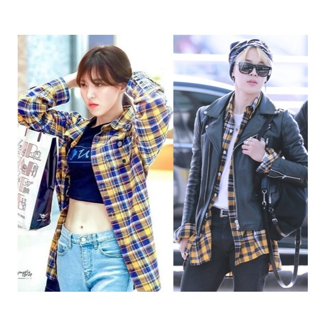[READY] JIMIN & WENDY Yellow Plaid Shirt