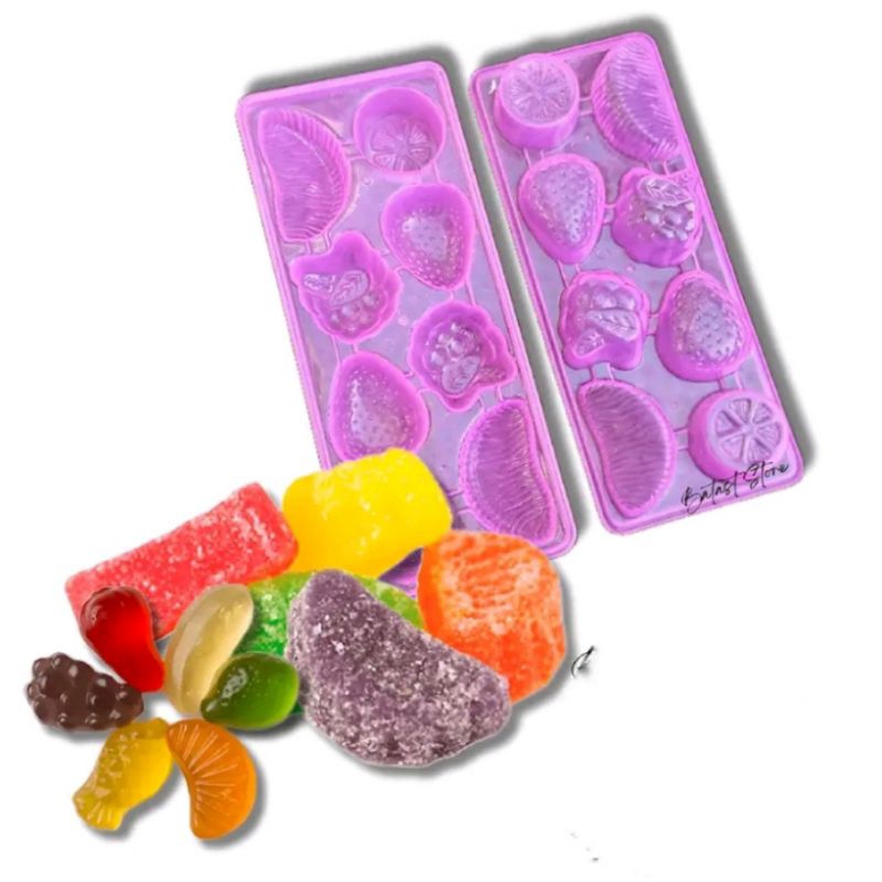 Mika Cetakan Coklat Puding Agar Es Batu Bentuk Buah-Buahan