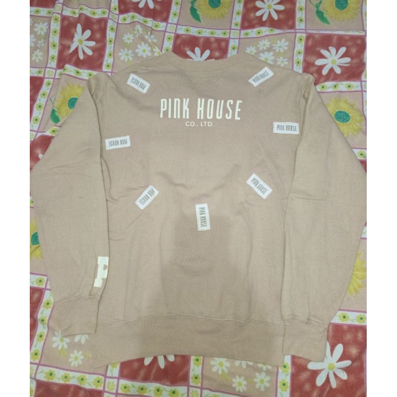 sweater motif bunga pranko vintage