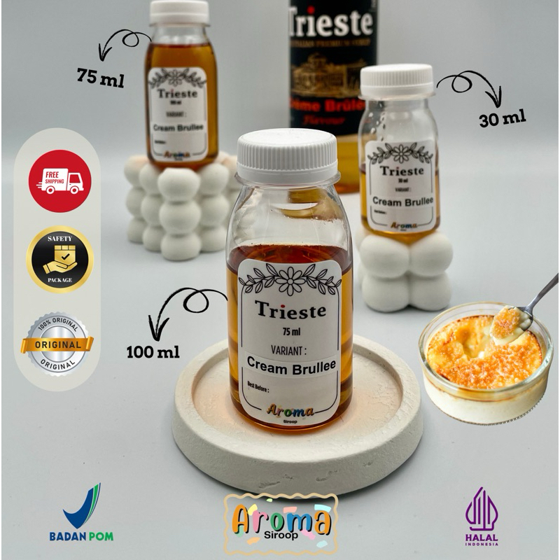 

Trieste Syrup- REPACK sirup Trieste Creambrulee (100ml / 75 ml / 30 ml) Asli 100% ORIGINAL