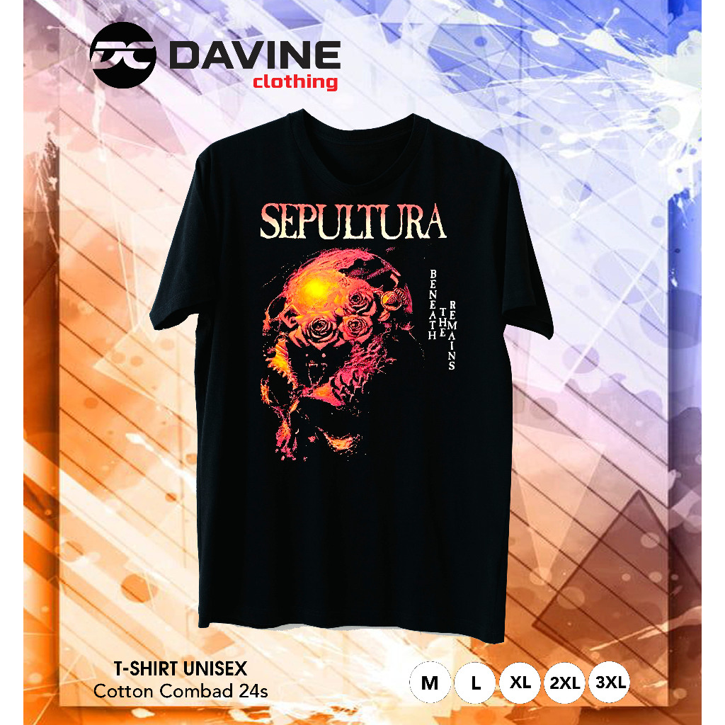 KAOS SEPULTURA / KAOS BAND SEPULTURA / TSHIRT MUSIC ROCK METAL / KAOS PRIA WANITA COMBED 24S