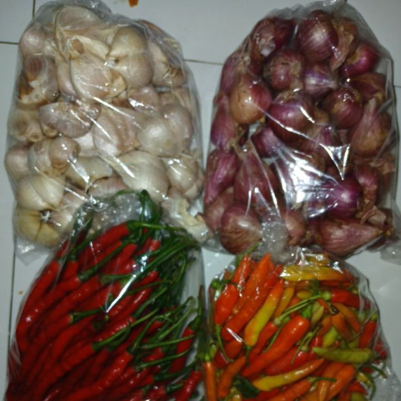 

bawang putih , bawang merah cabe paket hemat 2