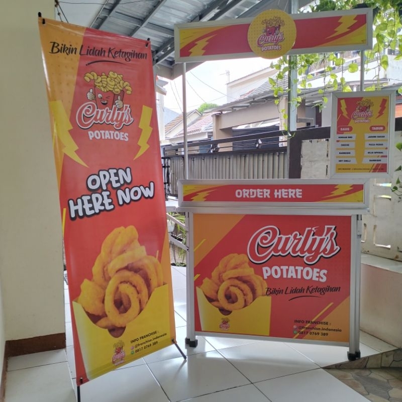 

PAKET USAHA KOMPLIT FRANCHISE CURLY'S POTATOES, SIAP JUALAN!