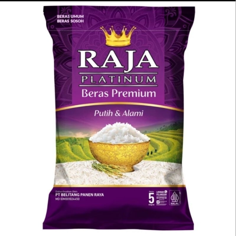 

Beras Premium Raja Platinum 5kg /Beras Slyp Super 5kg