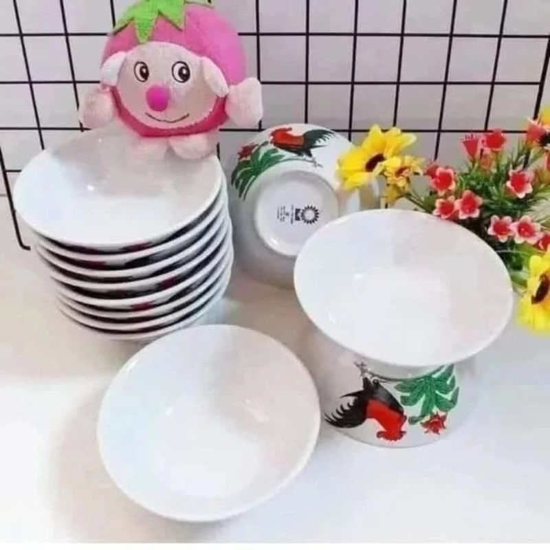 Mangkok Beling Cap Ayam Jago 1 Lusin