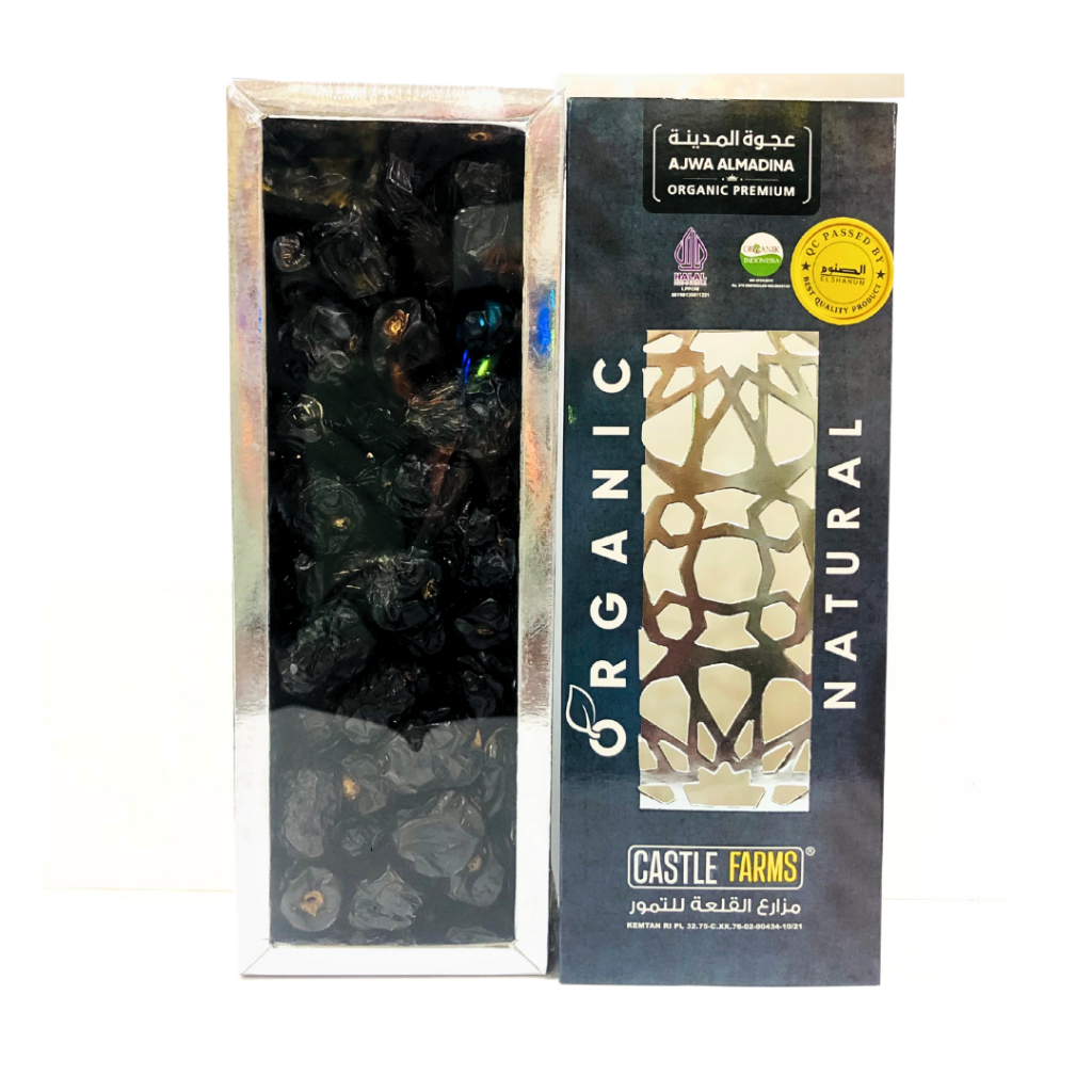 

Kurma Ajwa Organik Premium 500gr - Castel Farms | Kurma Nabi 100% Premium Selected Dates