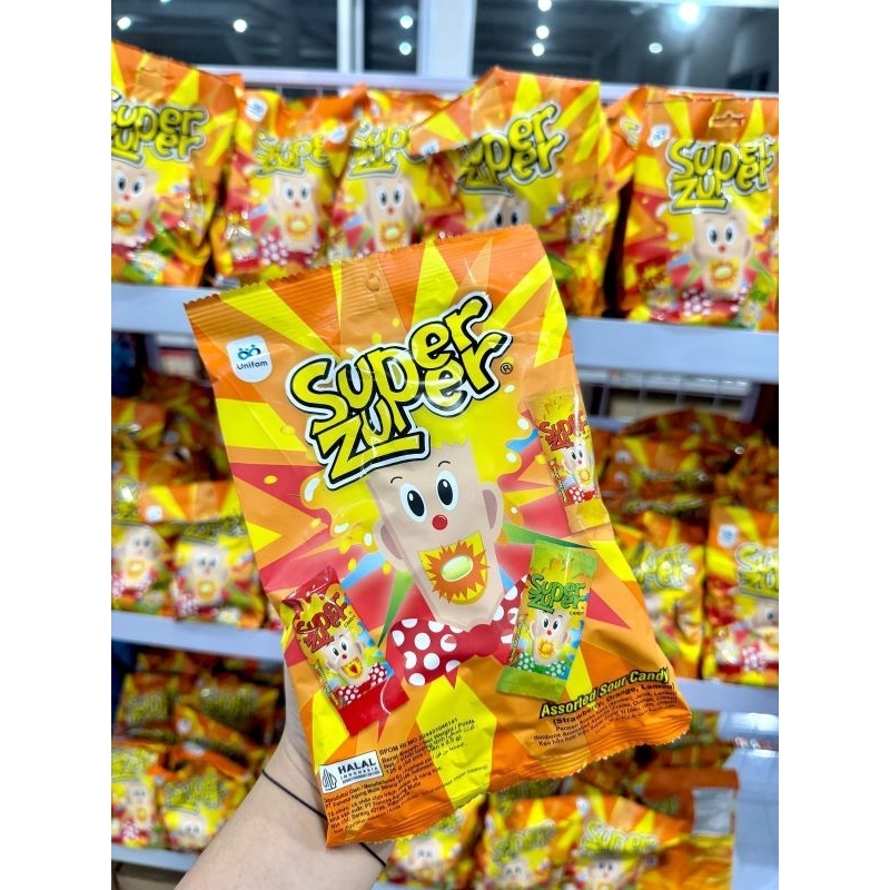 

permen super zuper Assorted sour candy/permen asam super zuper isi 50 pcs