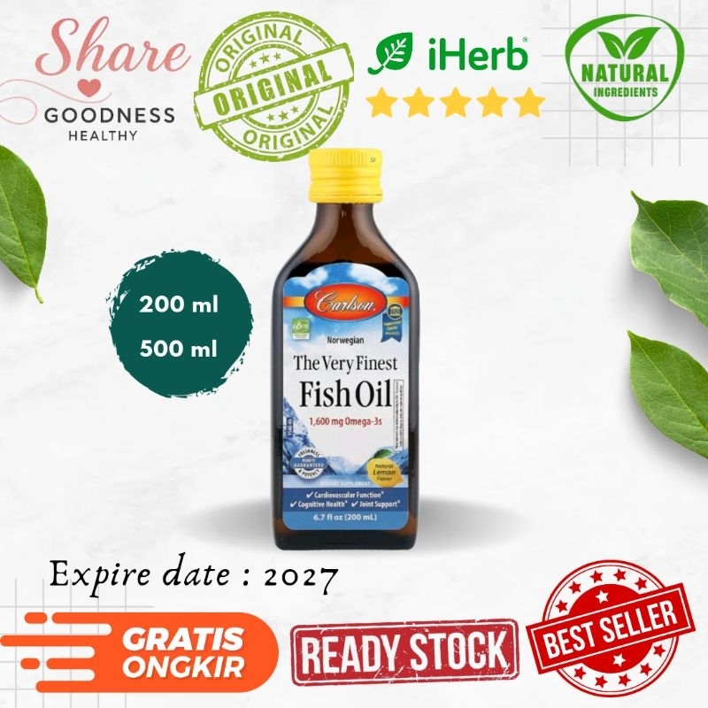 Carlson Norwegian Kids  Fish Oil 200ml 800mg, 200ml 500ml