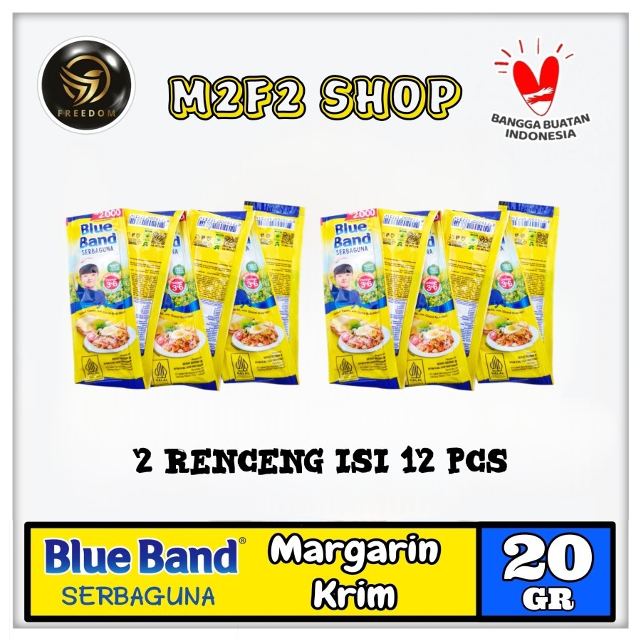 

Blue Band Serbaguna Margarine | Mentega Sachet - 20 gr (Kemasan 2 Renceng)