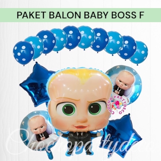 Paket Balon BABY BOSS F / Dekorasi Ulang Tahun Baby Boss