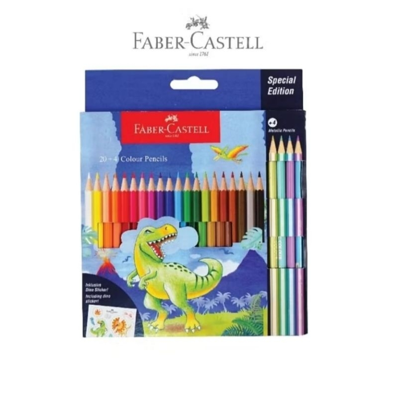 

COLOUR PENCIL / PENSIL WARNA FABER CASTELL 24 WARNA DINO 115126
