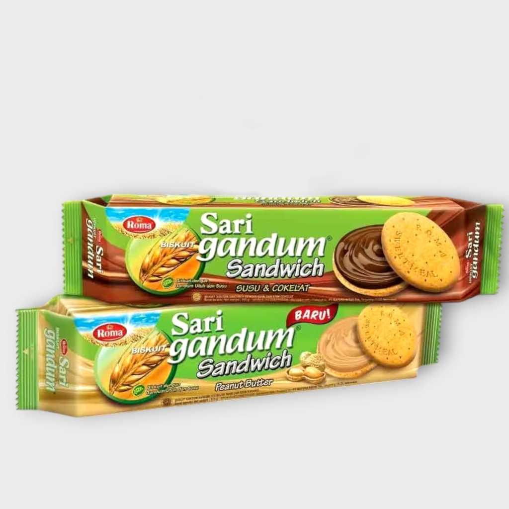 

Roma Sari Gandum Sandwich/ Roma Sari Gandum Peanut Butter/ Roma Sari Gandum Susu Coklat