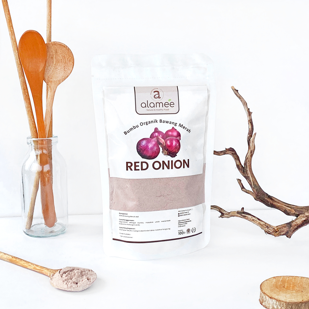 

ALAMEE Bawang Merah Bubuk Red Onion Seasoning Powder Bumbu Dapur Organik Masak Tanpa Campuran 100g