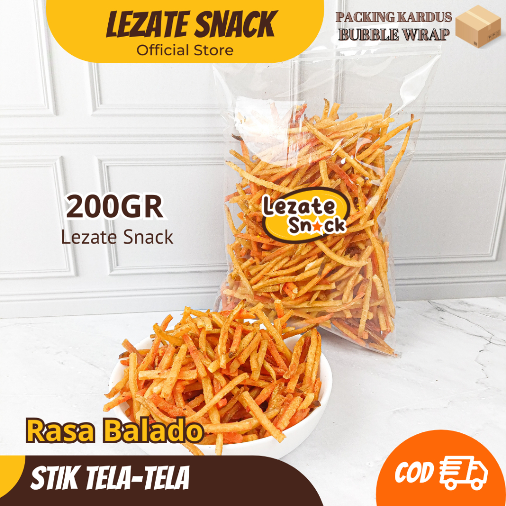 

Sedap Snack - Keripik Ubi Stik 200gr / Kripik Stik Ubi Tela Manis / Tela Tela Enak Renyah Kripik Ketela