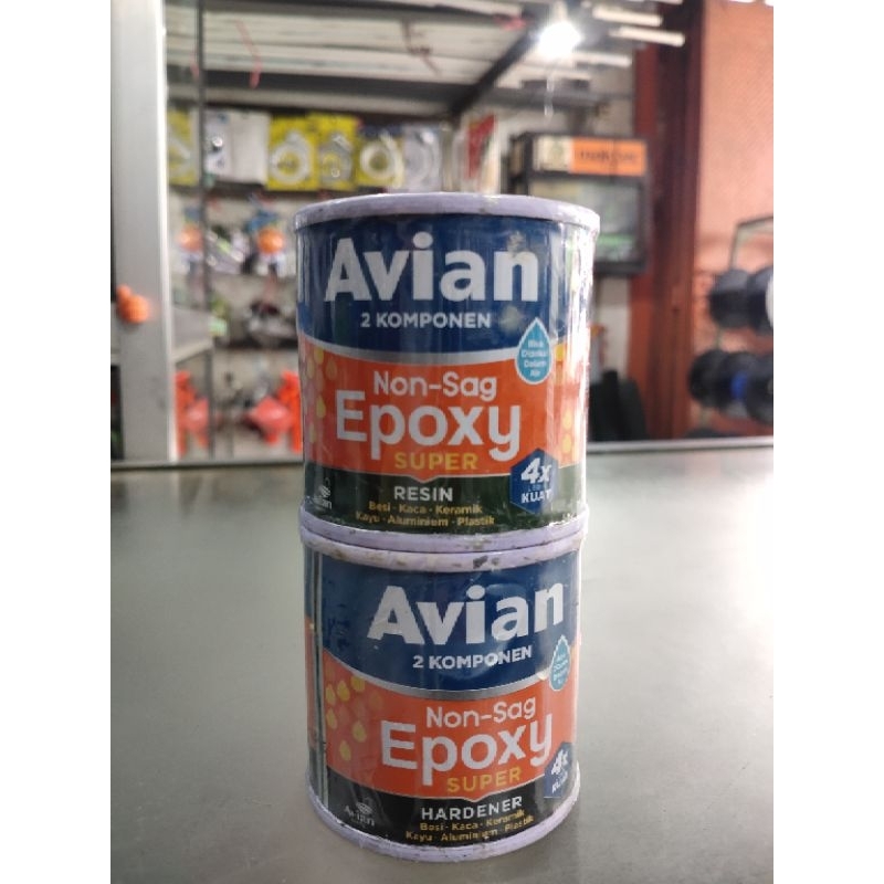 LEM EPOXY NON SAG AVIAN-DEMPUL KAPAL BESI PLASTIK FIBER BETON KAYU 170GRAM