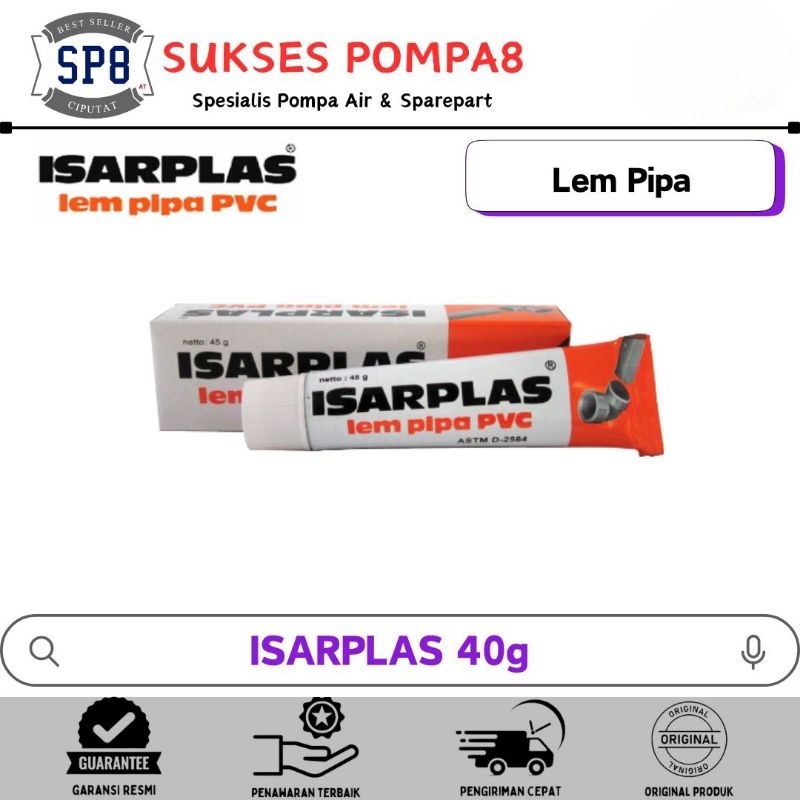 Lem ISARPLAS Tube / Lem Pipa ISARPLAS Original / Lem PVC