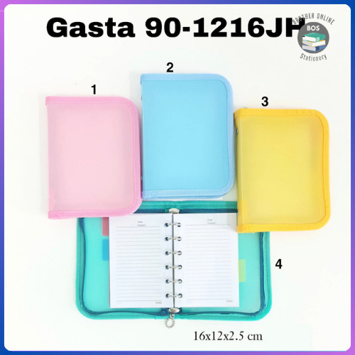 

BOS Binder Note Resleting 6 Ring Cover Plastik Warna/Buku Ring Besi/Diary/Notebook