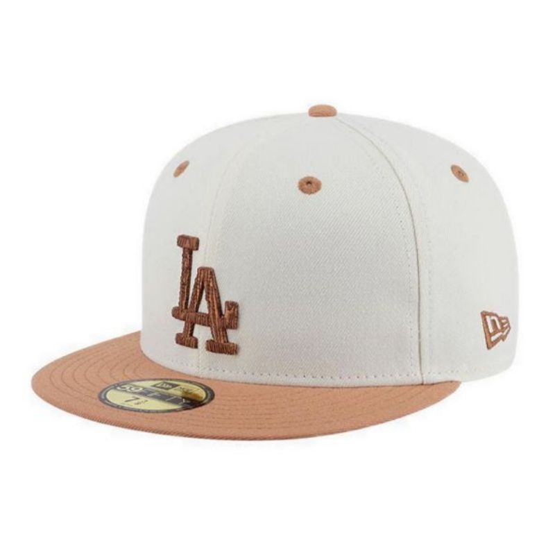 Topi New Era Cap Los Angeles Dodgers Wooden Pack 59Fifty Fitted Hat Original