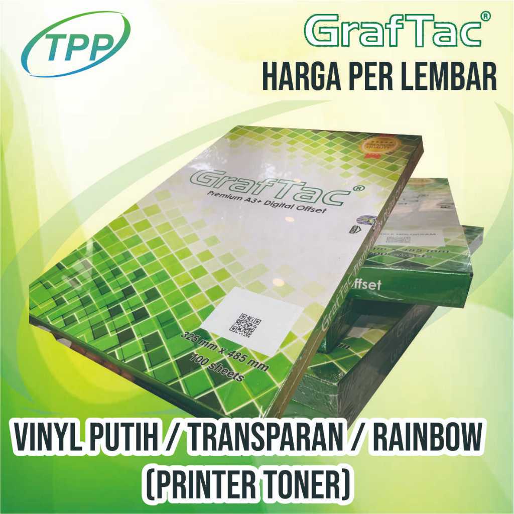 

[[Lembar] VINYL GRAFTACHOLOGRAM ukuran A3+ Kertas Digital Printing Termurah