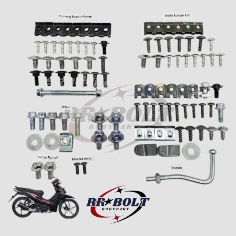 Baut Full body Revo Absolute Full Set / Baut Honda Revo Absolute Full Body Full Set