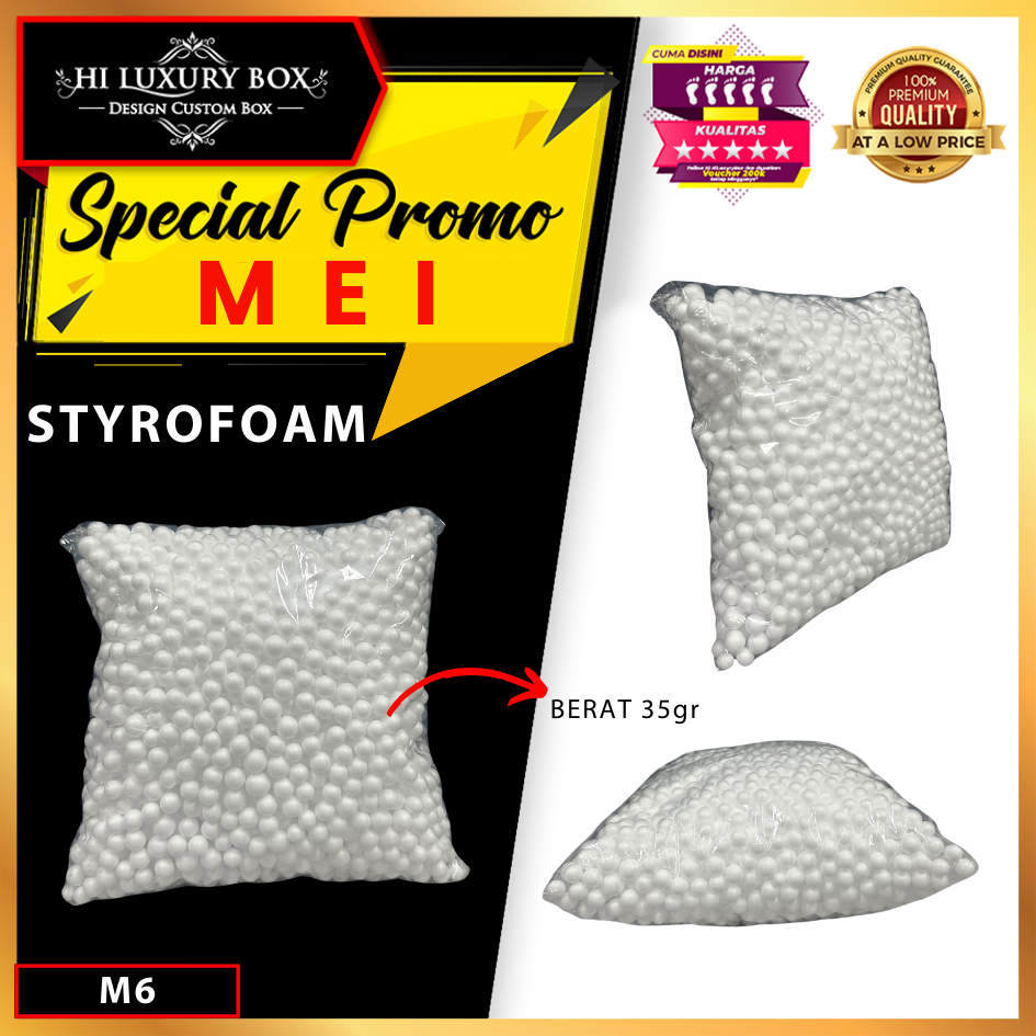 

Butiran Gabus Sterofoam / Styrofoam Bola Putih Hiasan Souvenir / Aksesoris Hampers/M6