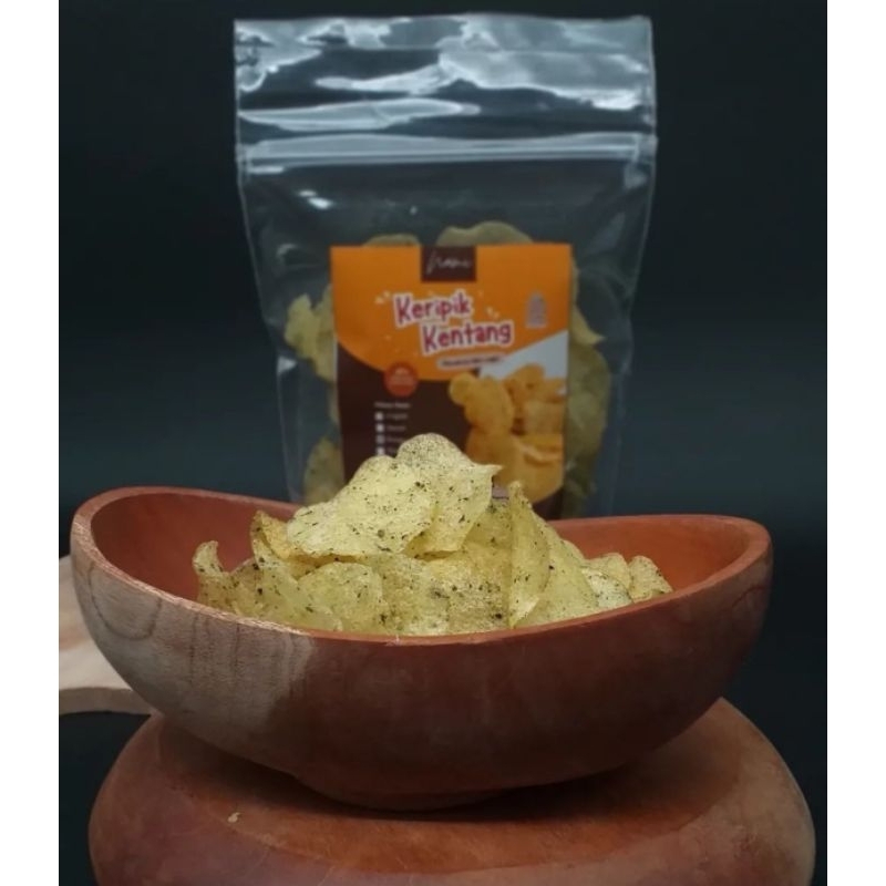 

Keripik Kentang Asli var. rumput laut