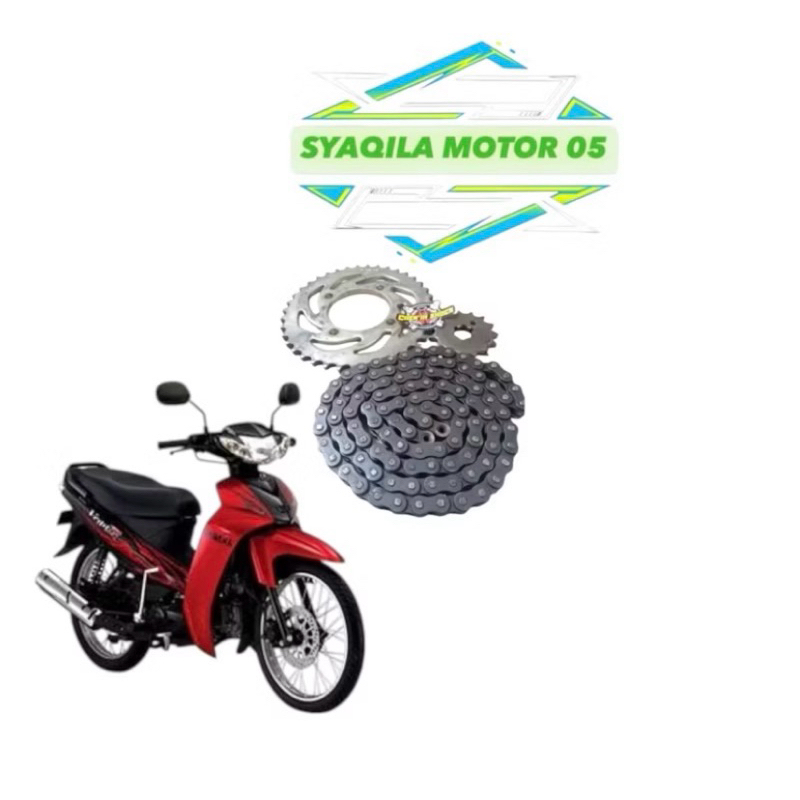 TOP 1 TERMURAH ECERAN GIR SET GEAR SET DEPAN BELAKANG + RANTAI YAMAHA VEGA R NEW (SECOND COPOTAN)