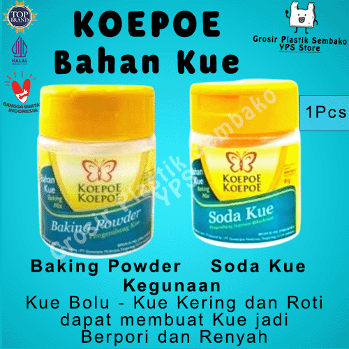 

KOEPOE Bahan Kue Baking Powder dan Soda Kue 1Pcs
