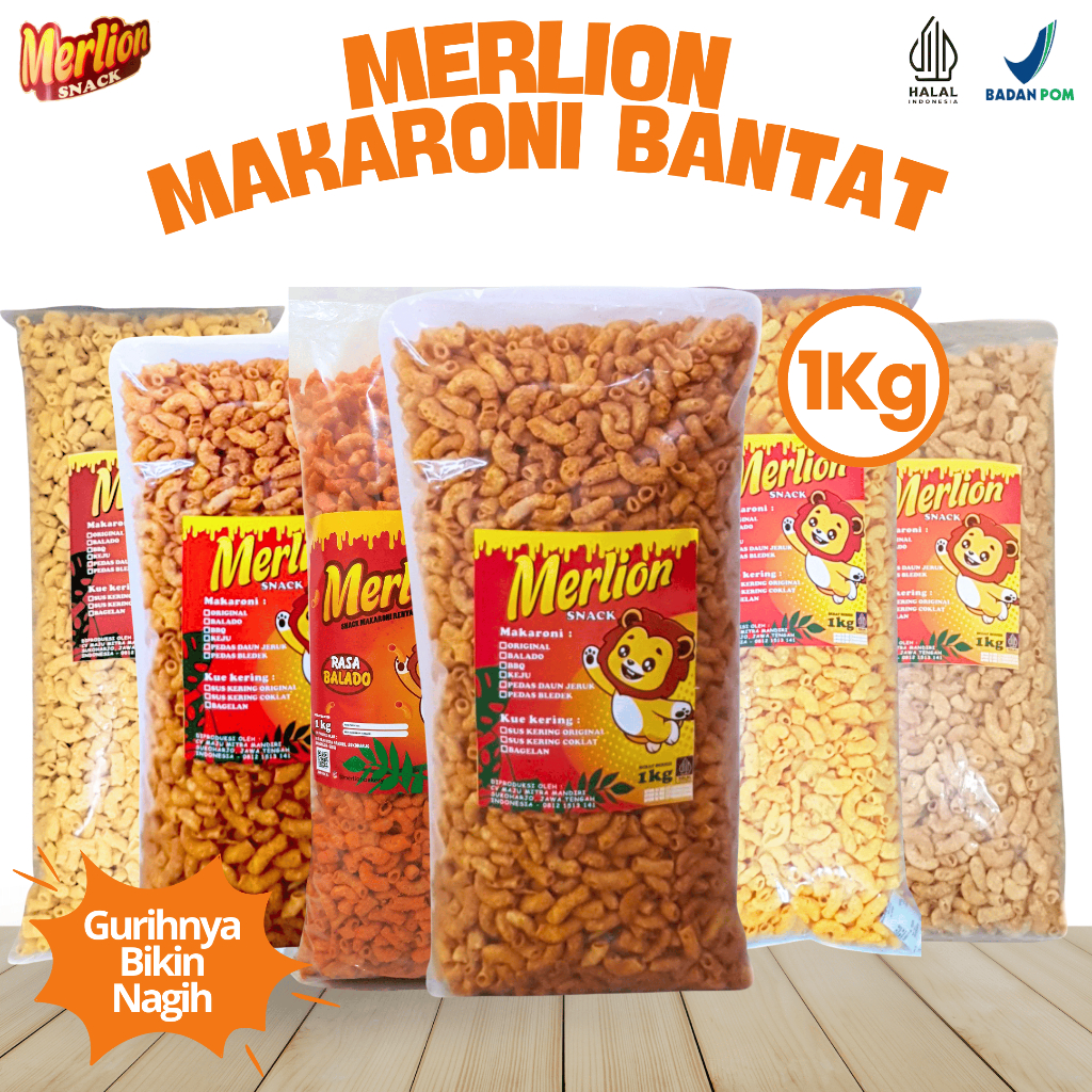 

MAKARONI BANTAT 1KG / 1 BALL SNACK CAMILAN MURAH GURIH PEDAS, BALADO, KEJU, PEDAS DAUN JERUK, RUJAK