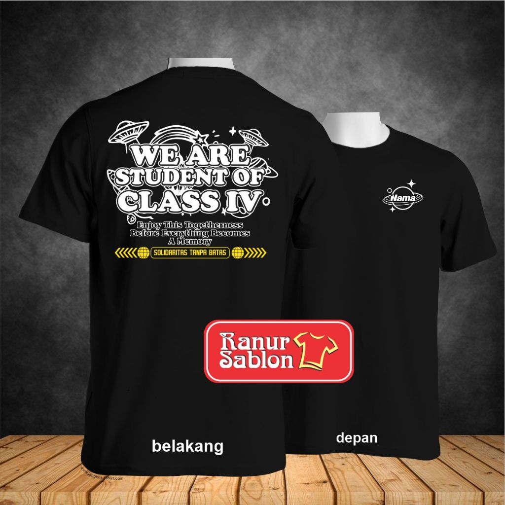 Kaos Kelas Angkatan Custom | Desain Aesthetic | Cocok Untuk Sekolah