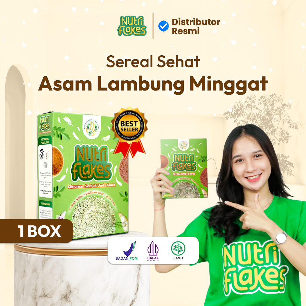 

Nutriflakes Minuman Umbi Garut Solusi Atasi Asam Lambung Redakan Maag Sembuhkan Gerd Halal BPOM