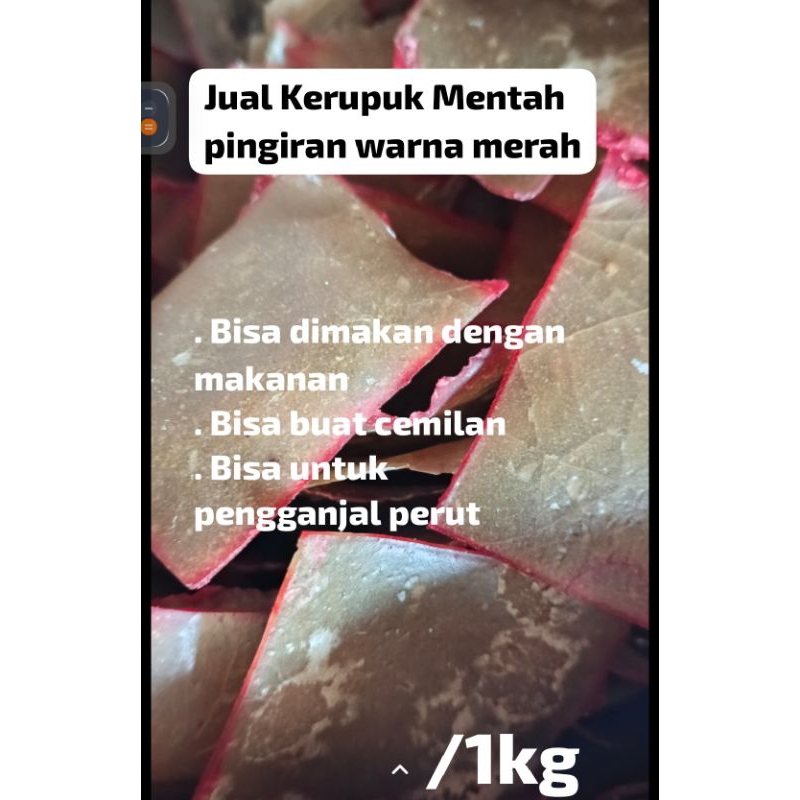 

KERUPUK MENTAH WARNA Merah 1KG