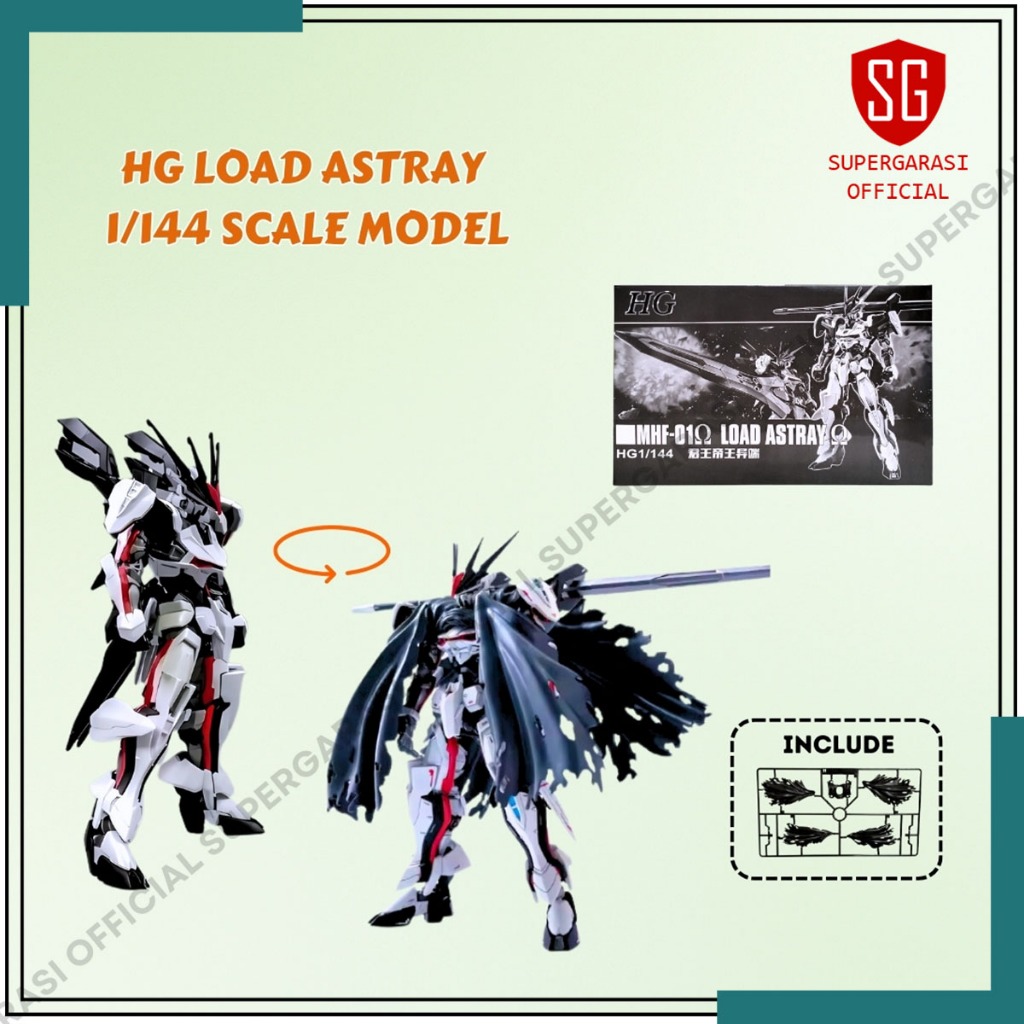 HG 1/144 Load Astray Omega with cloak cape Action Figure jubah