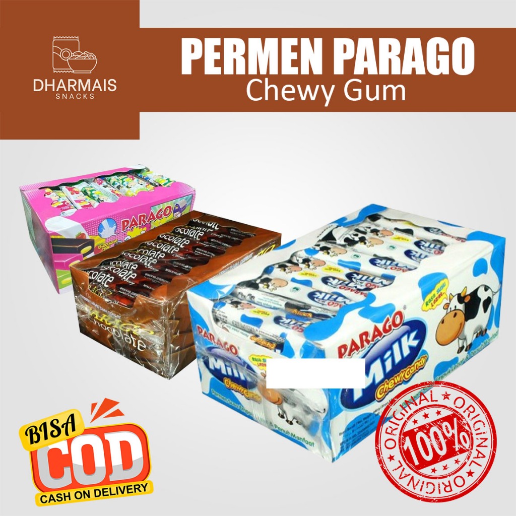 

PERMEN PARAGO (PARAGO CHEWEY CANDY) Parago Chewy box 80. Permen lunak. PAK - DHARMAIS SNACK