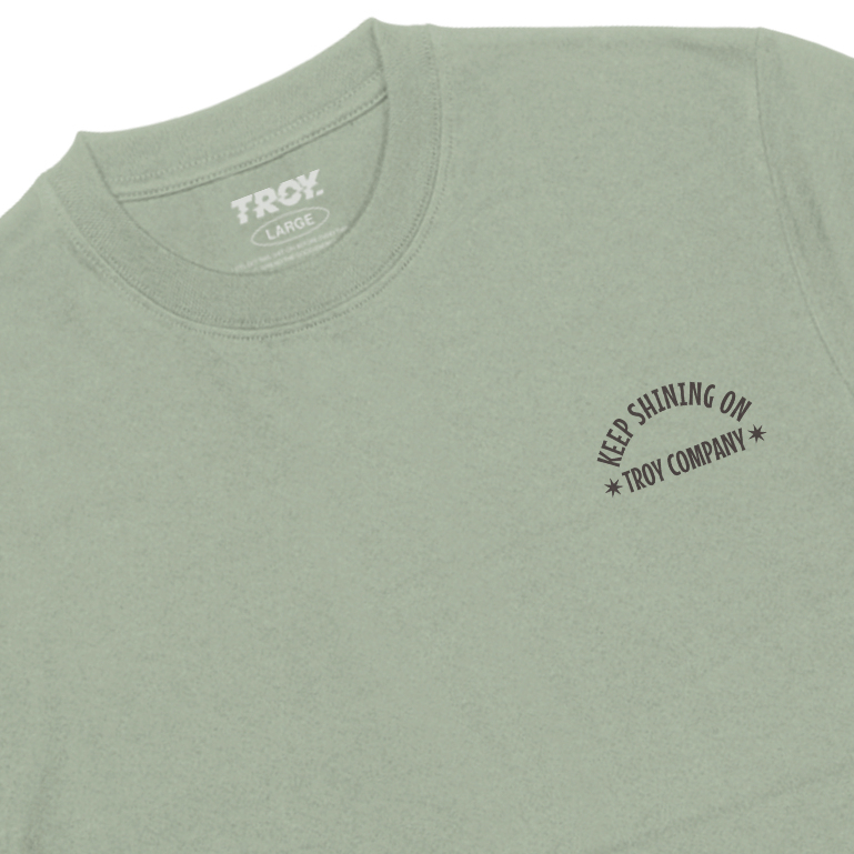 Troy Company T-shirt Sage Green Shining - Kaos Lengan Pendek Kaos Hijau Sage MTD 3098