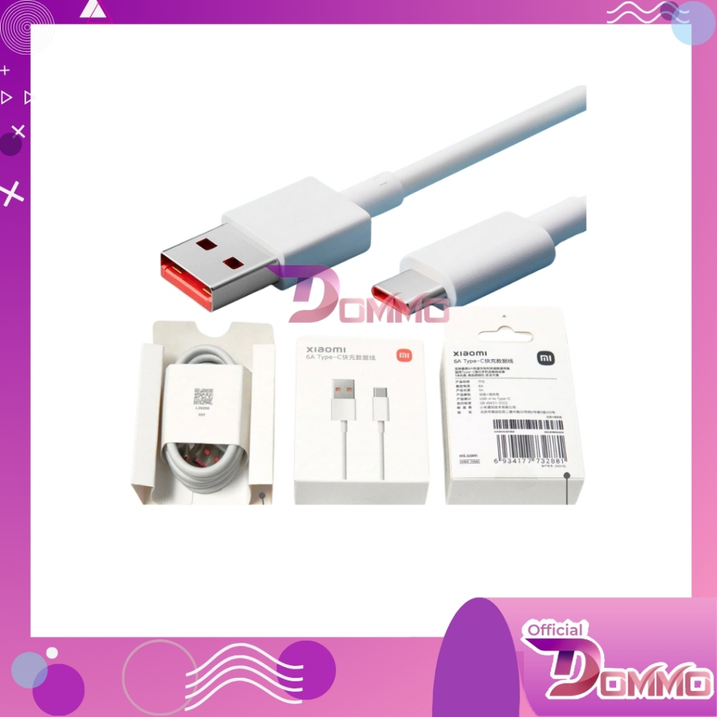 DOMMO - D5228 CABLE / KABEL DATA TYPE C XIAOMI 6A ORI