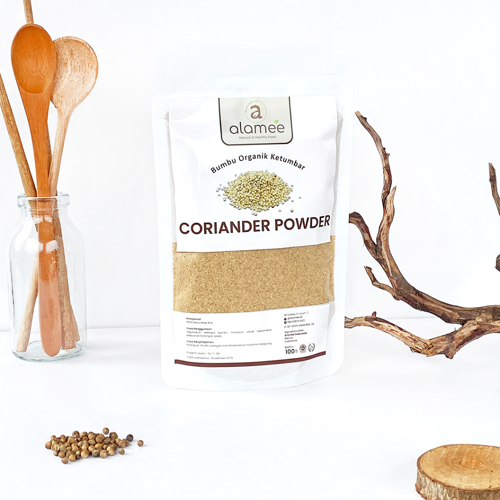 

ALAMEE Ketumbar Bubuk Organik Bumbu Dapur Instan Coriander Powder Murni Asli Tanpa Campuran 100gr